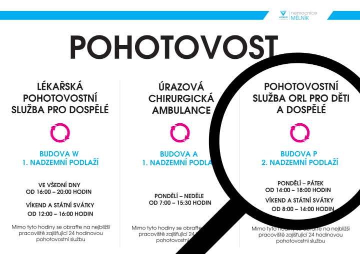 Prázdninový provoz Lékařské pohotovostní služby ORL
